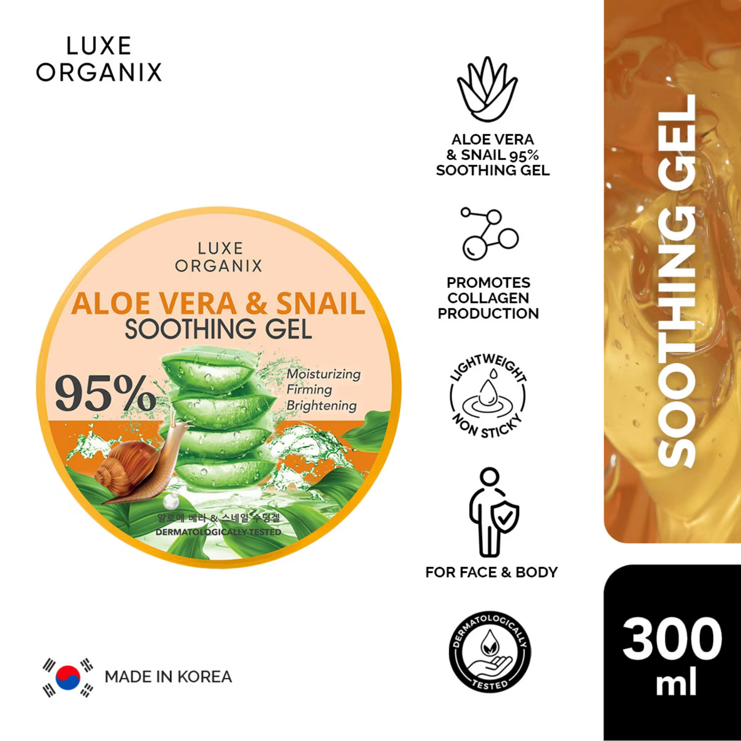 Soothing Gel Aloe Vera & Snail Mucin 300ml