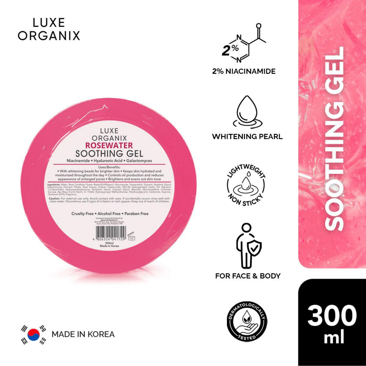 Soothing Gel Rosewater 300ml