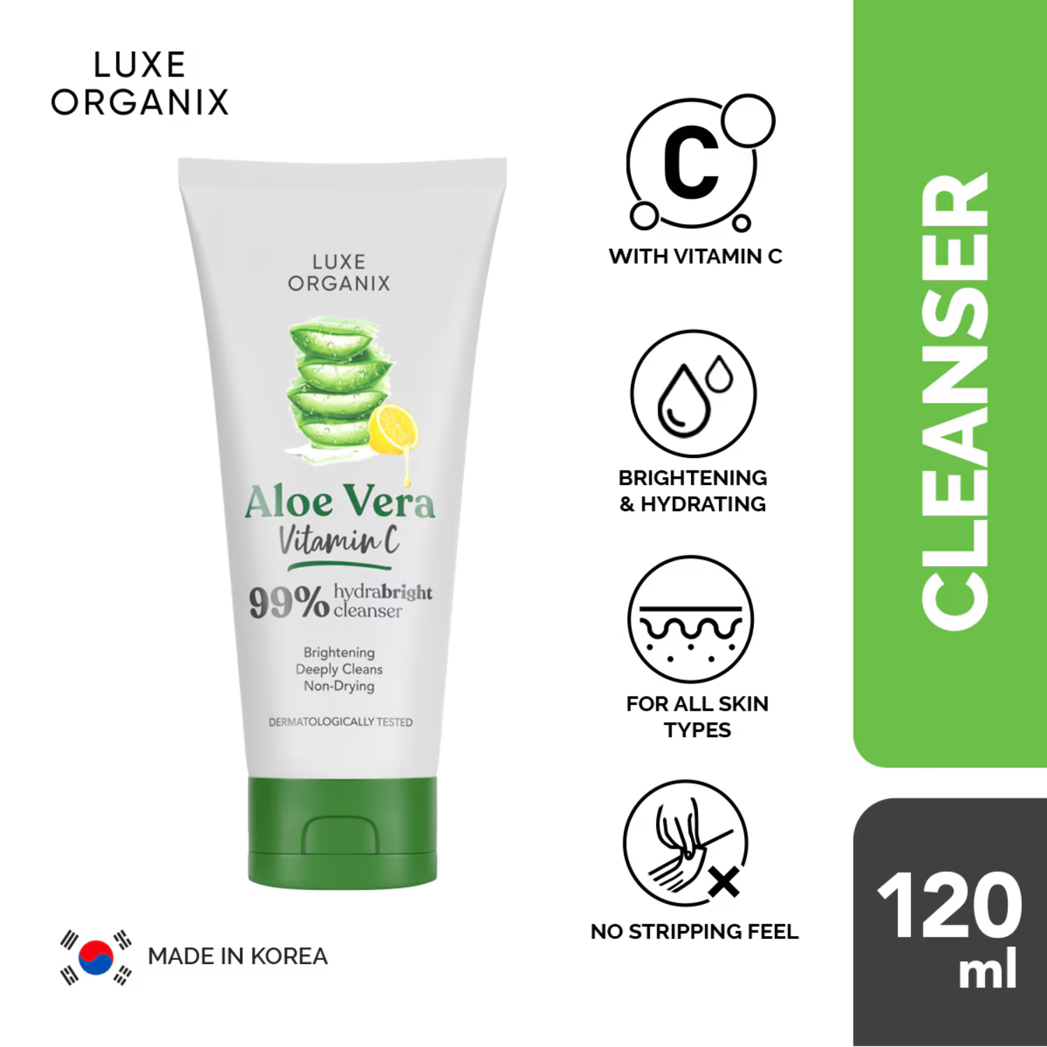 Aloe Vera Vitamin C Hydrabright Cleanser 120ml – herSkin