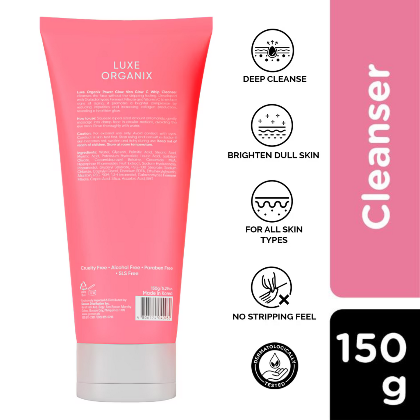 Power Glow Vita Glow C Whip Cleanser 150g