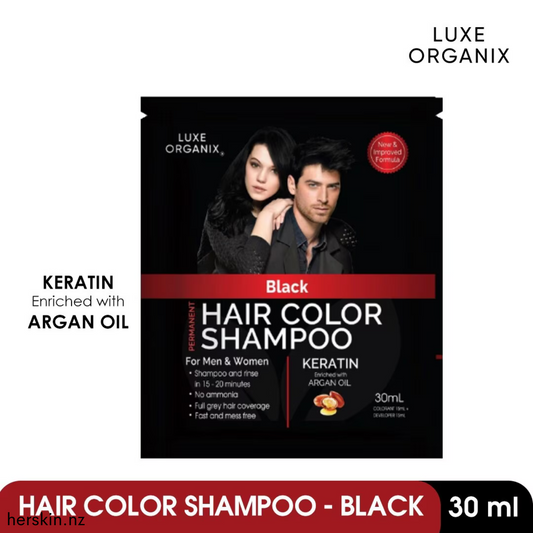 Keratin Hair Colour Shampoo Travel Size 30ml - Natural Black