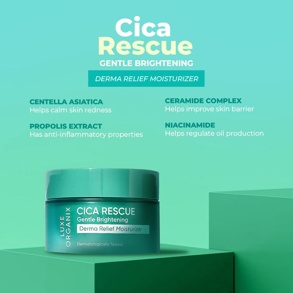 Moisturiser Cica Rescue Gentle Brightening Derma Relief 50g