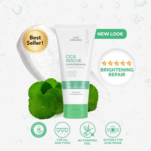 Cica Rescue Gentle Brightening Low pH Daily Cleanser 150g