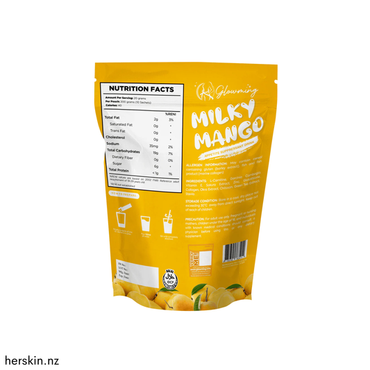 Glowming Appetite Suppressant Drink 10 x 20g Sachets - Milky Mango