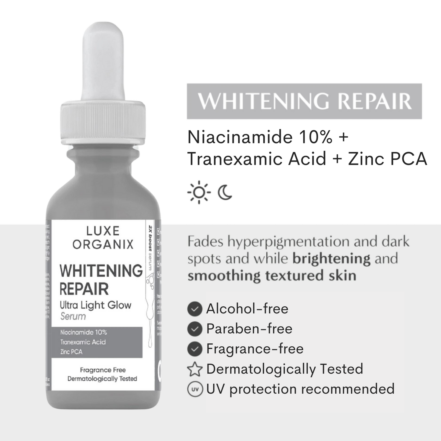CLEARANCE - Whitening Repair Ultralight Glow Serum Niacinamide 10% Travel Size 7ml