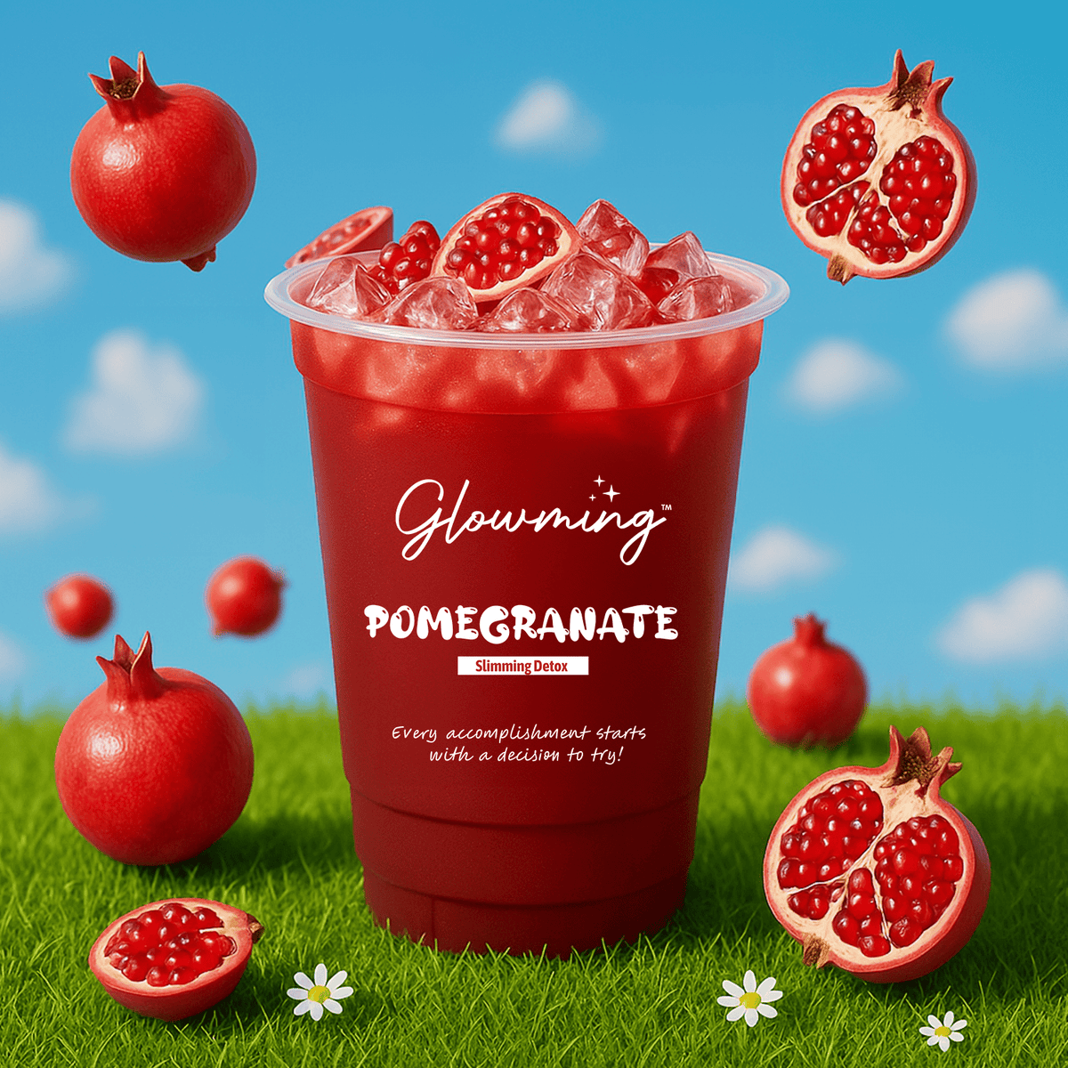 Glowming Powder Drink Mix 10 x 20g Sachets - Pomegranate