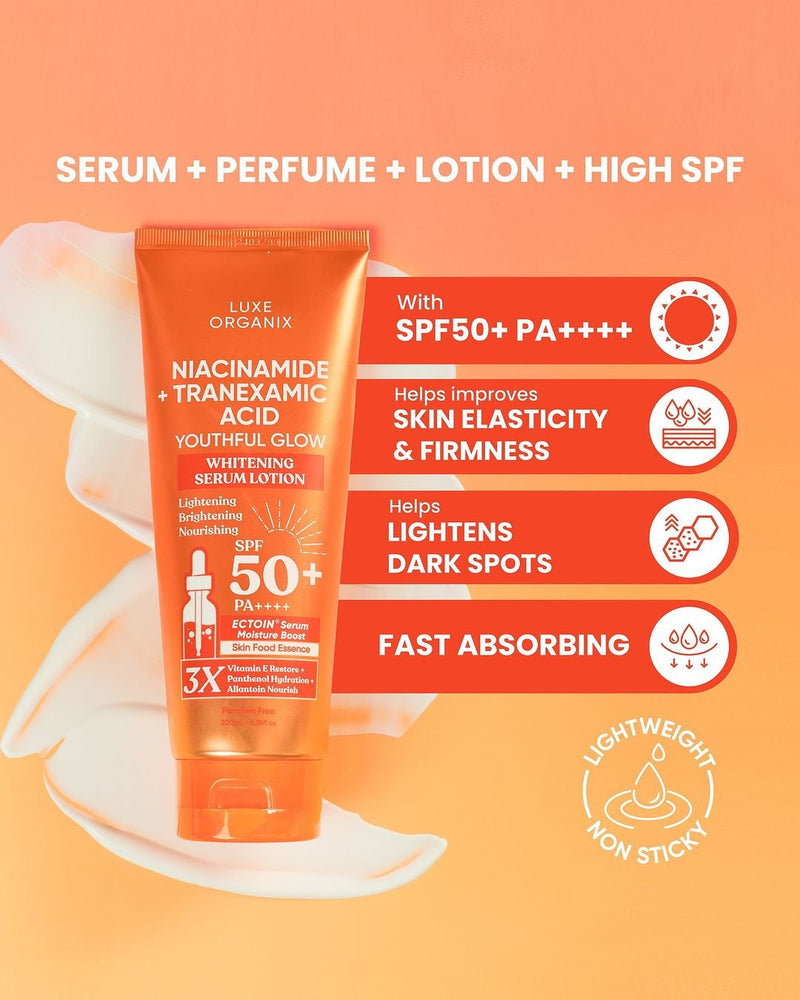 Serum Lotion Niacinamide + Tranexamic Acid Whitening SPF50 PA++++ 200ml