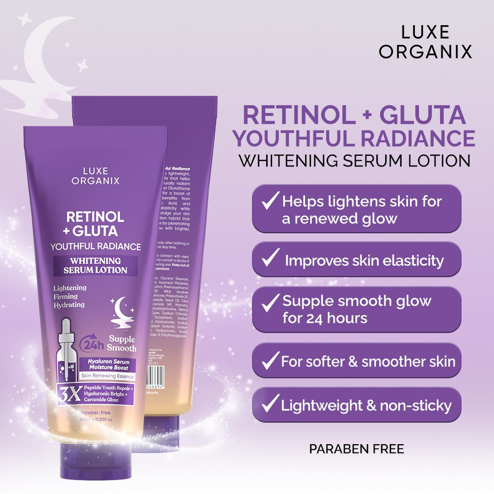Serum Lotion Retinol + Gluta Whitening 350ml