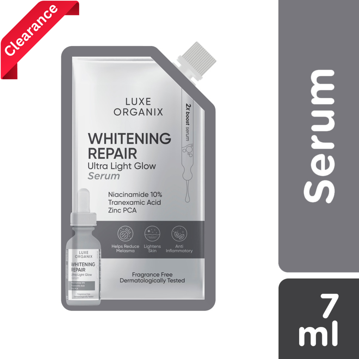 CLEARANCE - Whitening Repair Ultralight Glow Serum Niacinamide 10% Travel Size 7ml