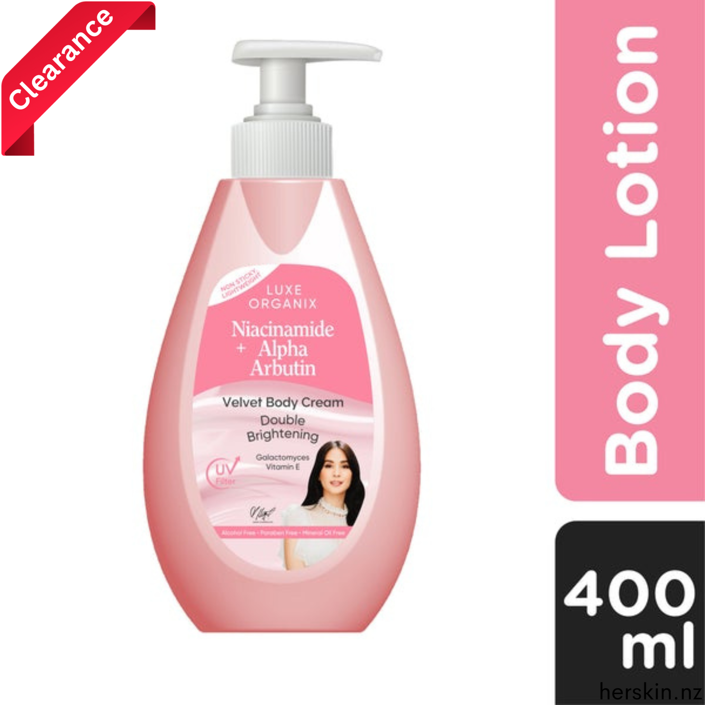 CLEARANCE - Velvet Body Lotion Niacinamide + Alpha Arbutin 400ml
