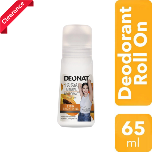 CLEARANCE - Deonat Mineral Deodorant Roll-on 65ml - Papaya
