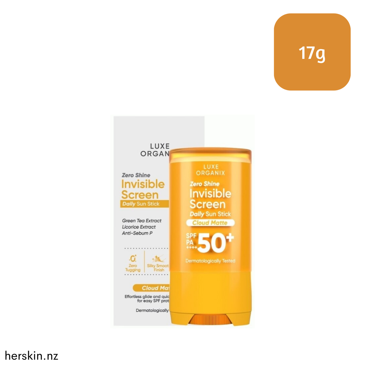 Zero Shine Invisible Screen Daily Sunscreen Stick SPF 50+ PA++++ 17g
