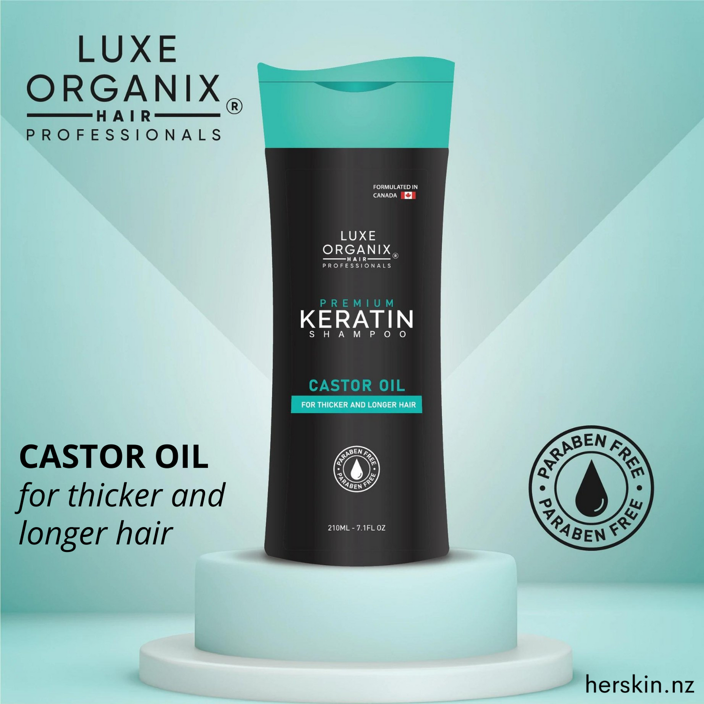 Premium Keratin Shampoo Castor Oil 210ml