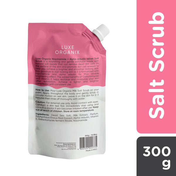 Velvet Salt Scrub Niacinamide + Alpha Arbutin 300g