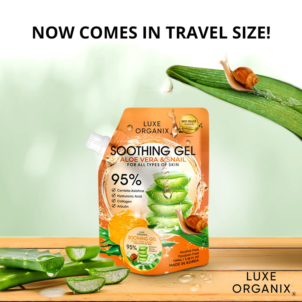 SALE - Soothing Gel Aloe Vera & Snail Mucin Travel Size 100ml