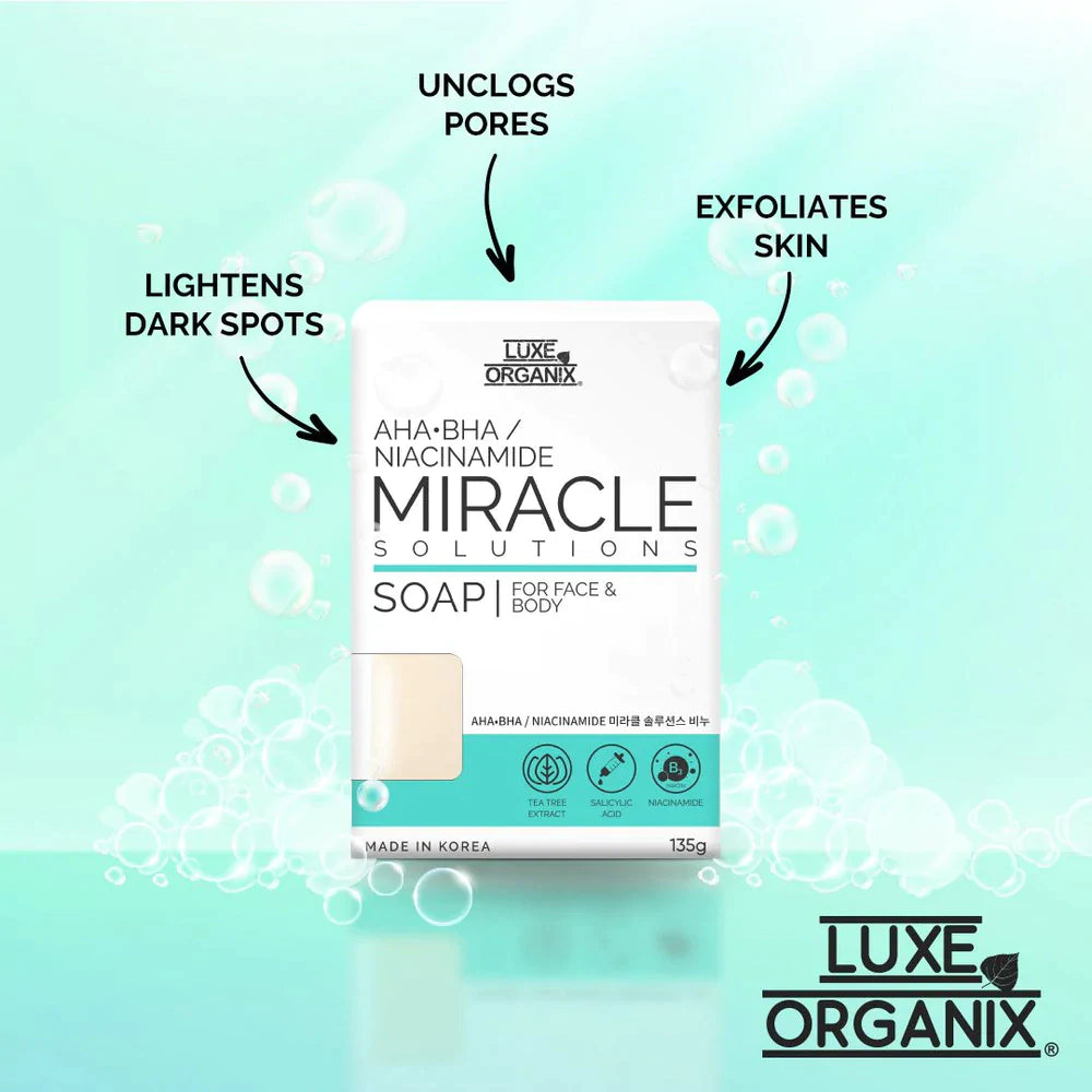 Miracle Solutions AHA/BHA Soap For Face & Body 135g
