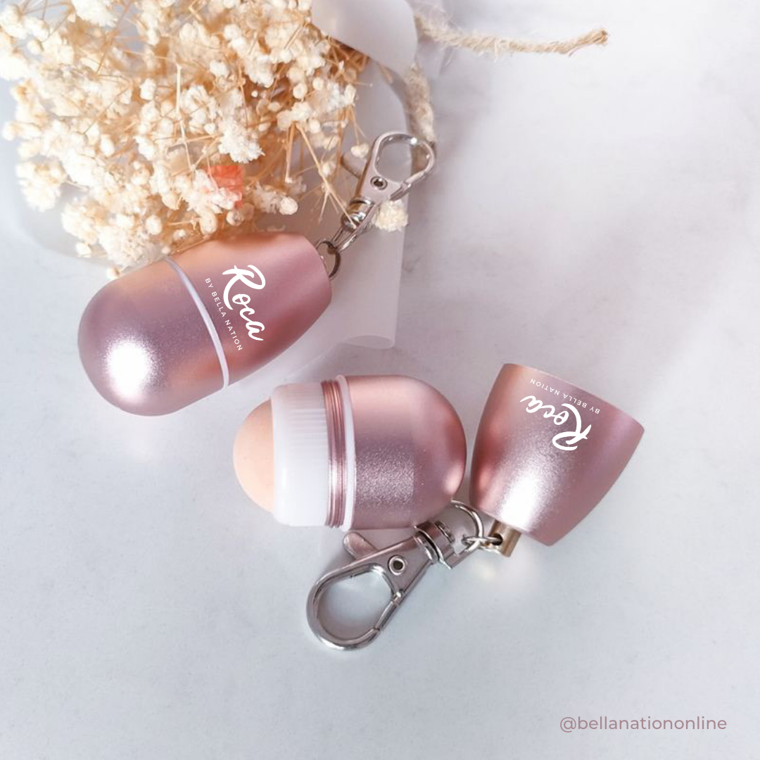 Roca Oil-absorbing Volcanic Face Roller Keyring (Single Roller)