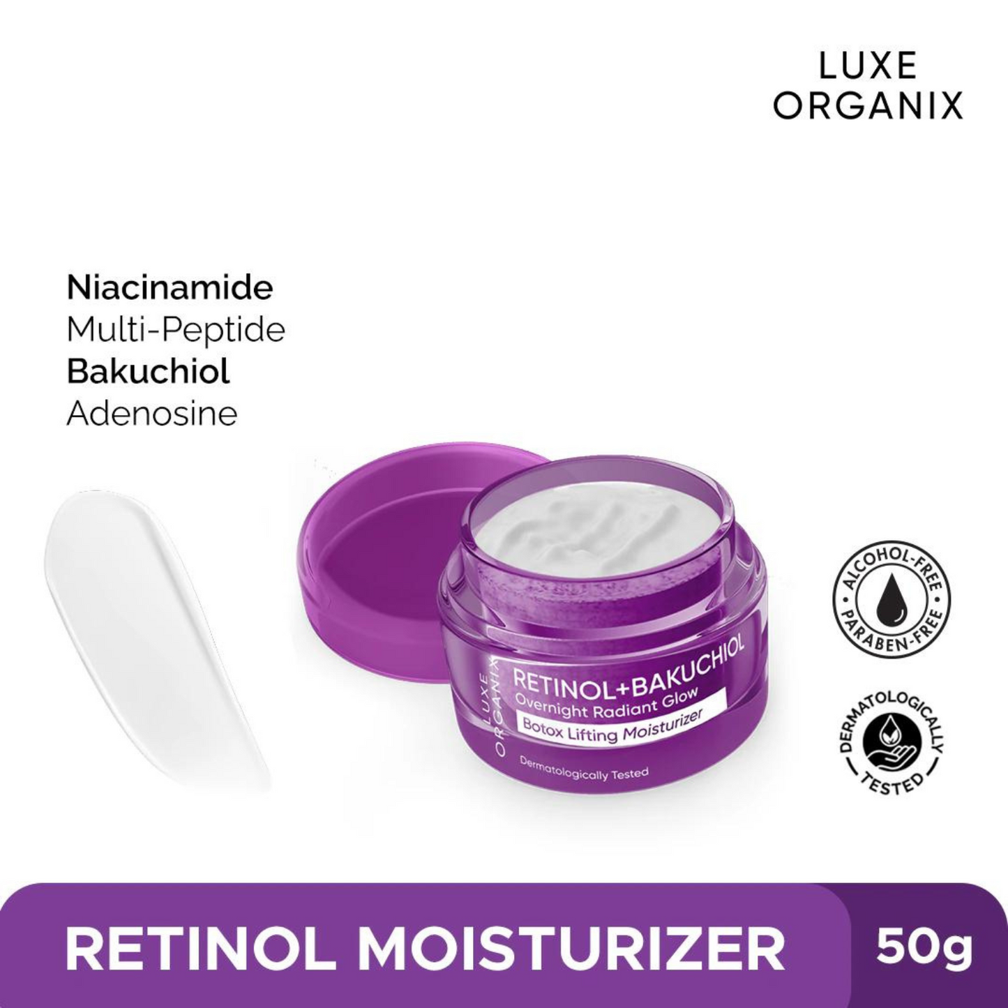 Moisturiser Retinol + Bakuchiol Overnight Radiant Glow Botox Lifting 50g