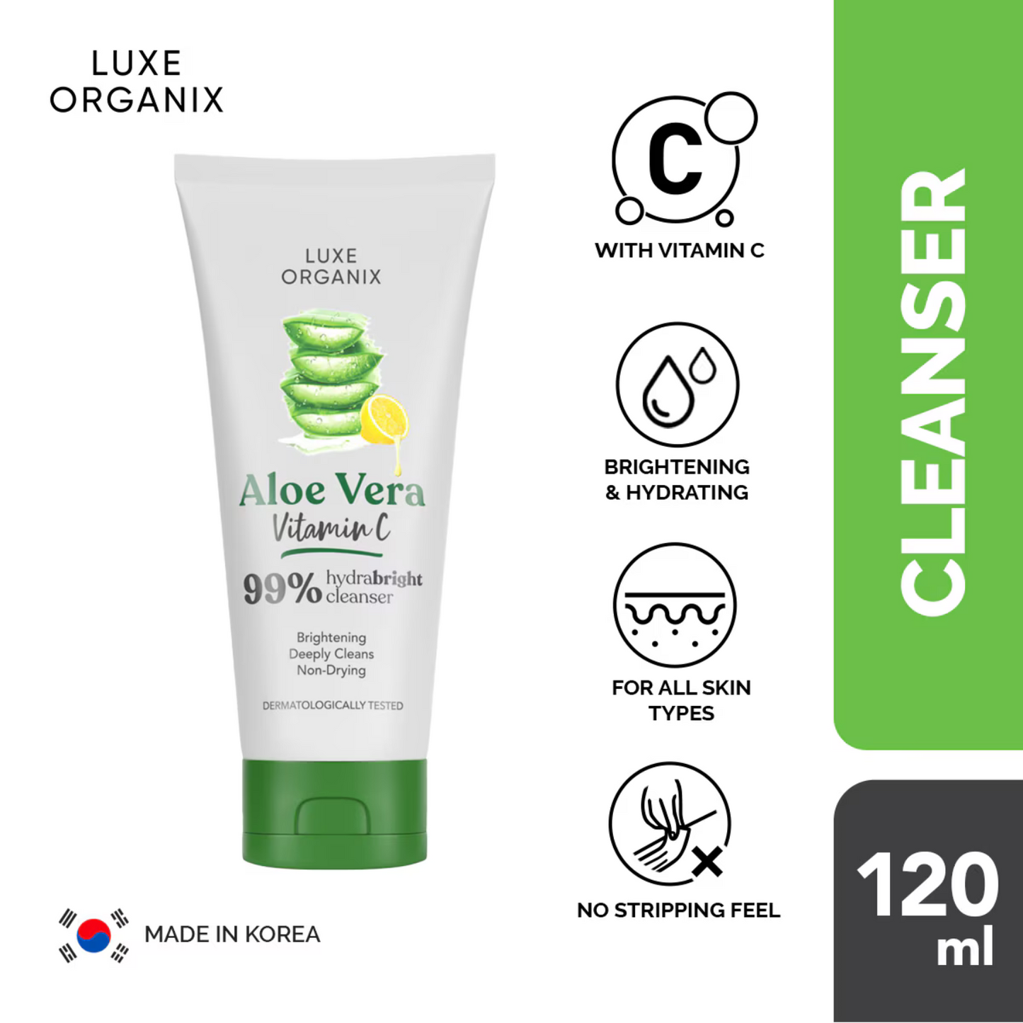 Aloe Vera Vitamin C Hydrabright Cleanser 120ml