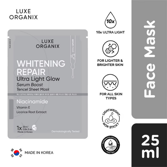 Sheet Mask Whitening Repair Ultralight Glow Serum Boost 25ml