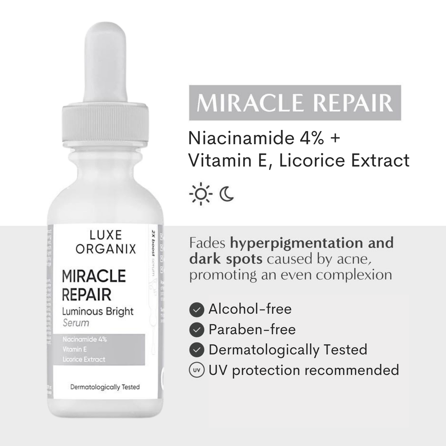 CLEARANCE - Miracle Repair Luminous Bright Serum Niacinamide 4% Travel Size 7ml
