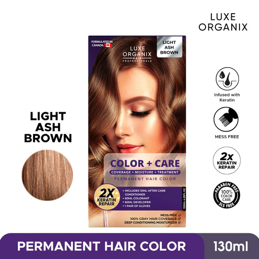 Keratin Hair Colour + Care 130ml - Light Ash Brown