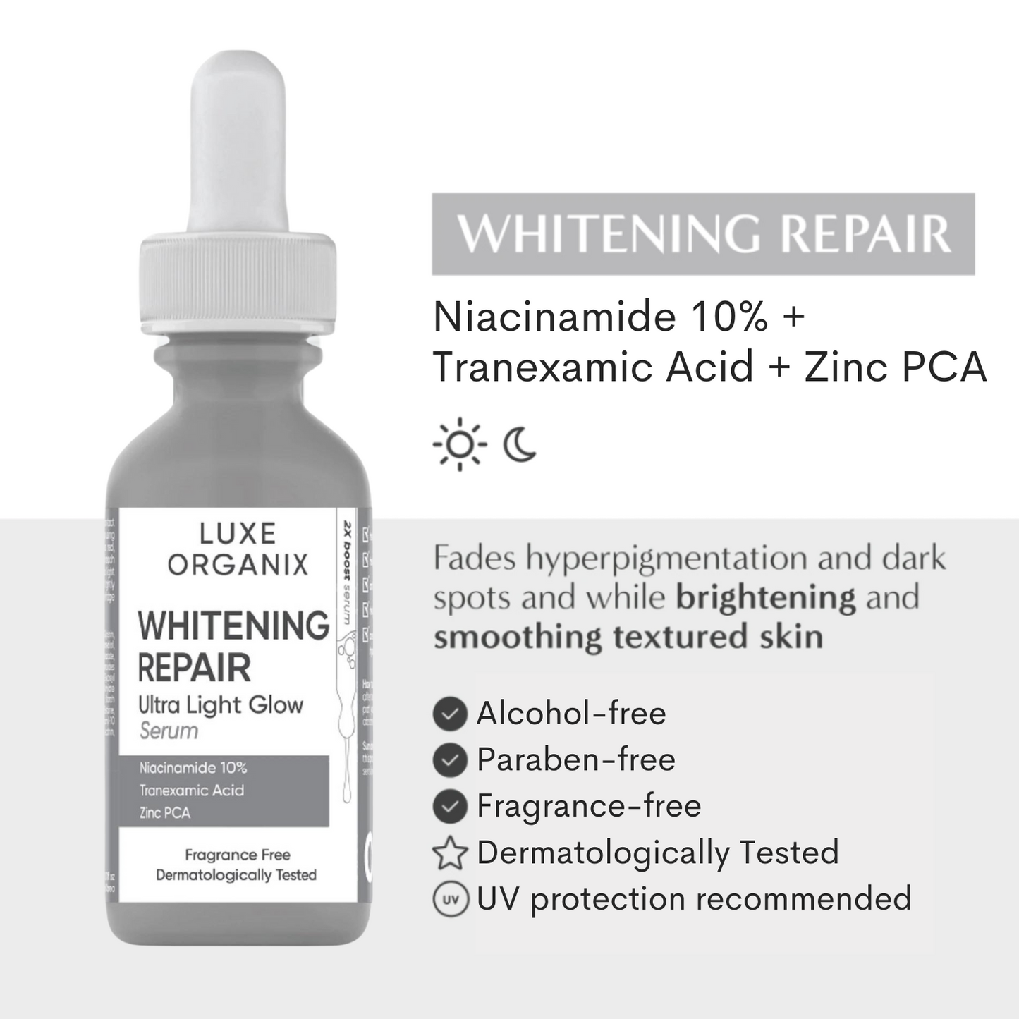 Whitening Repair Ultralight Glow Serum Niacinamide 10% Travel Size 7ml