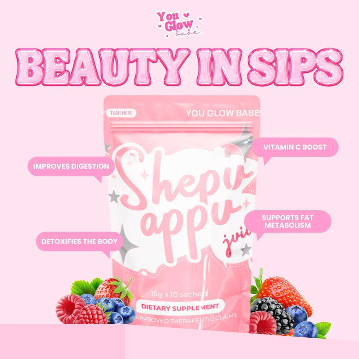 You Glow Babe Shepu Appu Juice 10 x 15g sachets