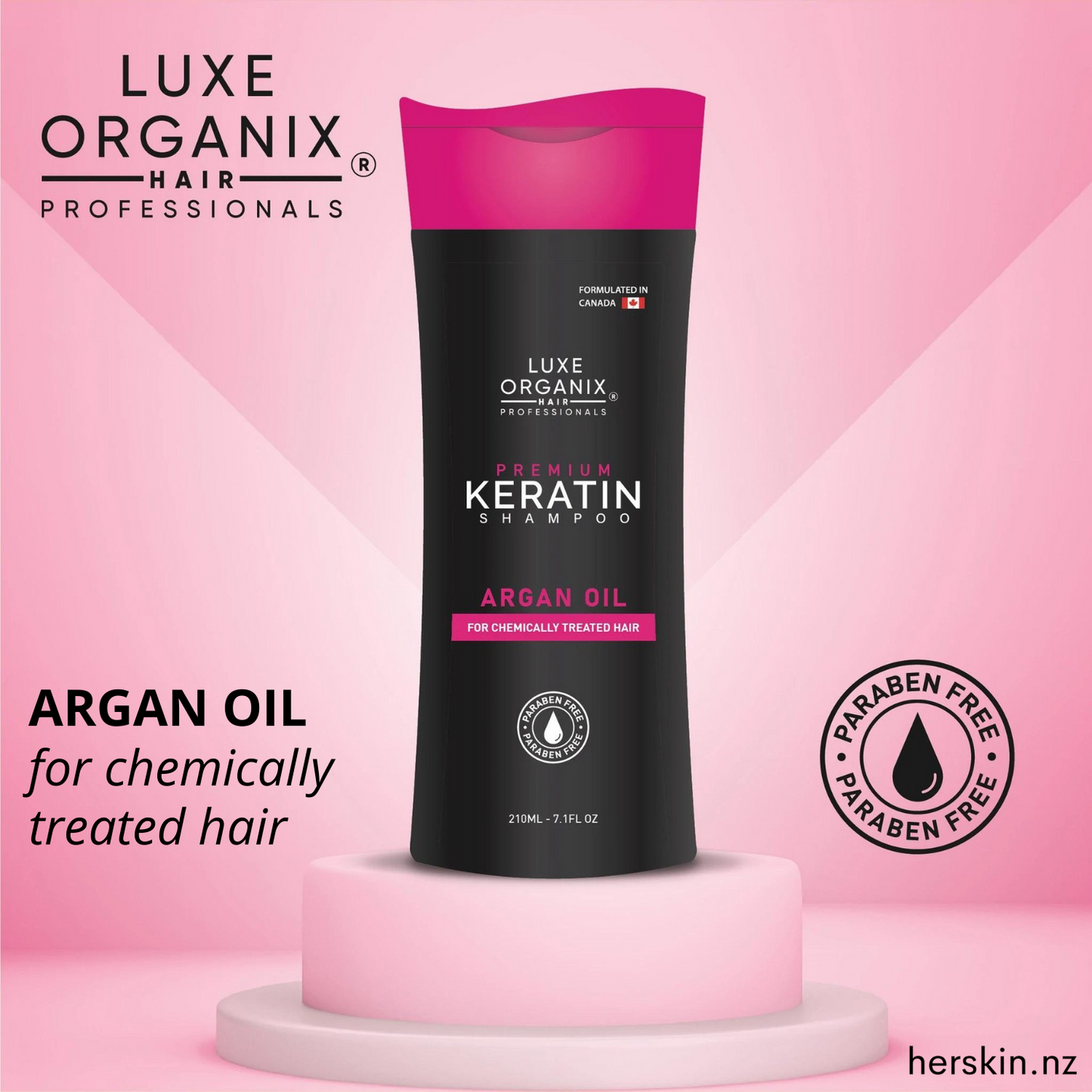Premium Keratin Shampoo Argan Oil 210ml
