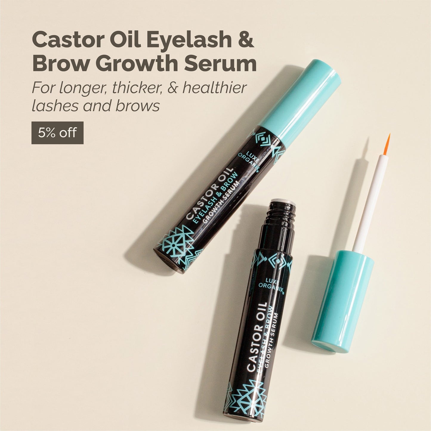 Castor Oil Eyelash & Brow Growth Serum 10ml