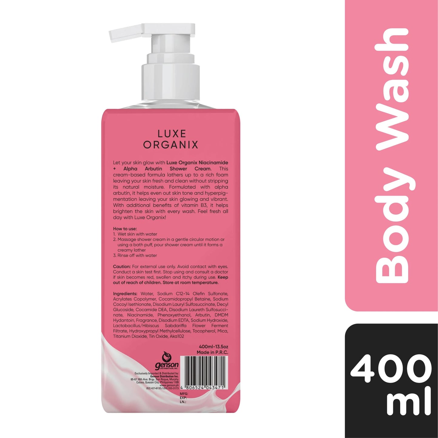 Shower Cream Niacinamide + Alpha Arbutin 400ml