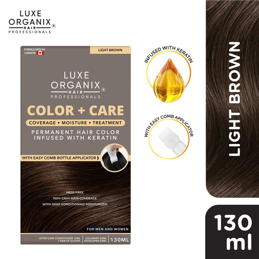 Keratin Hair Colour + Care 130ml - Light Brown